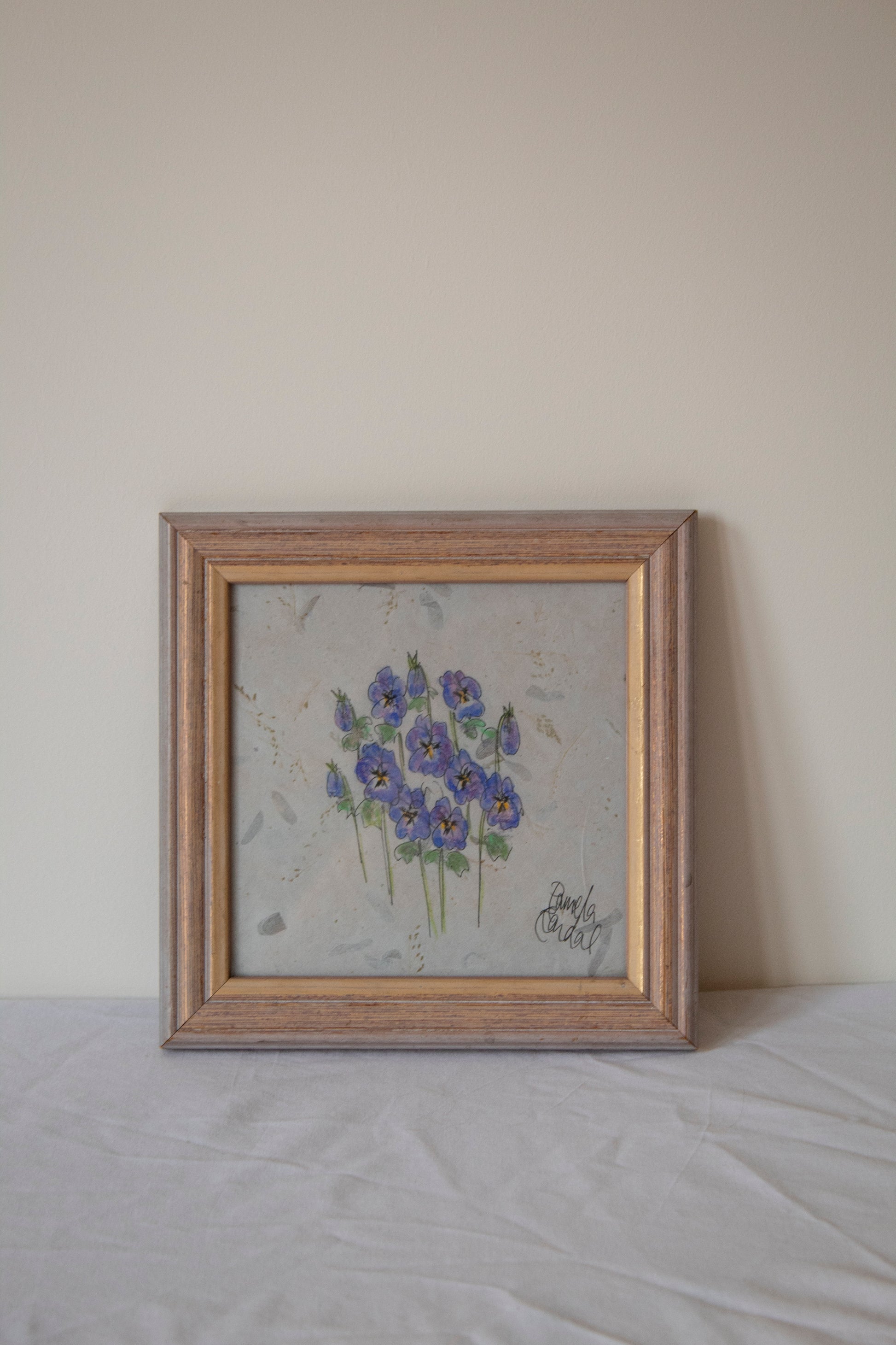 Original Watercolour of Pansies