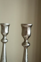 Efa Hammered Silver Candlestick
