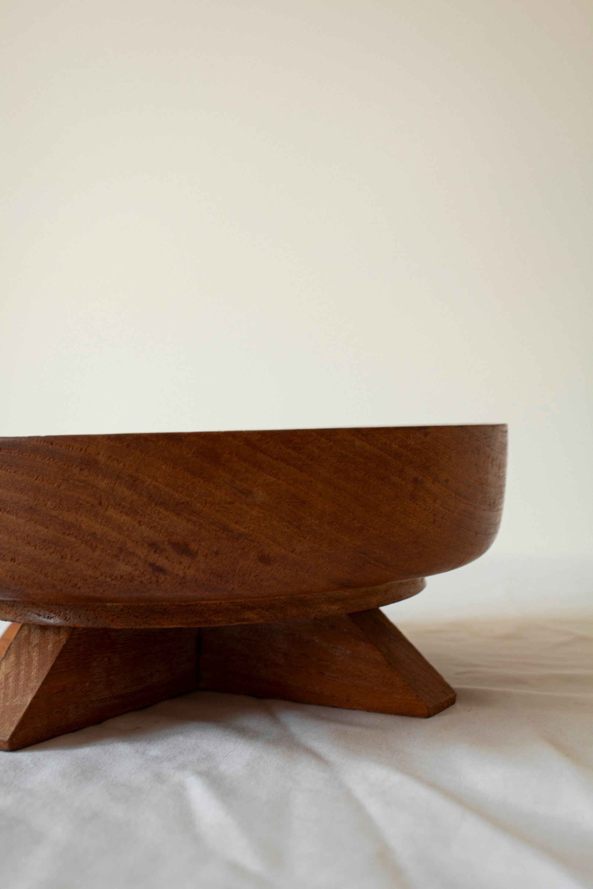 Dark Wooden Fruit Bowl