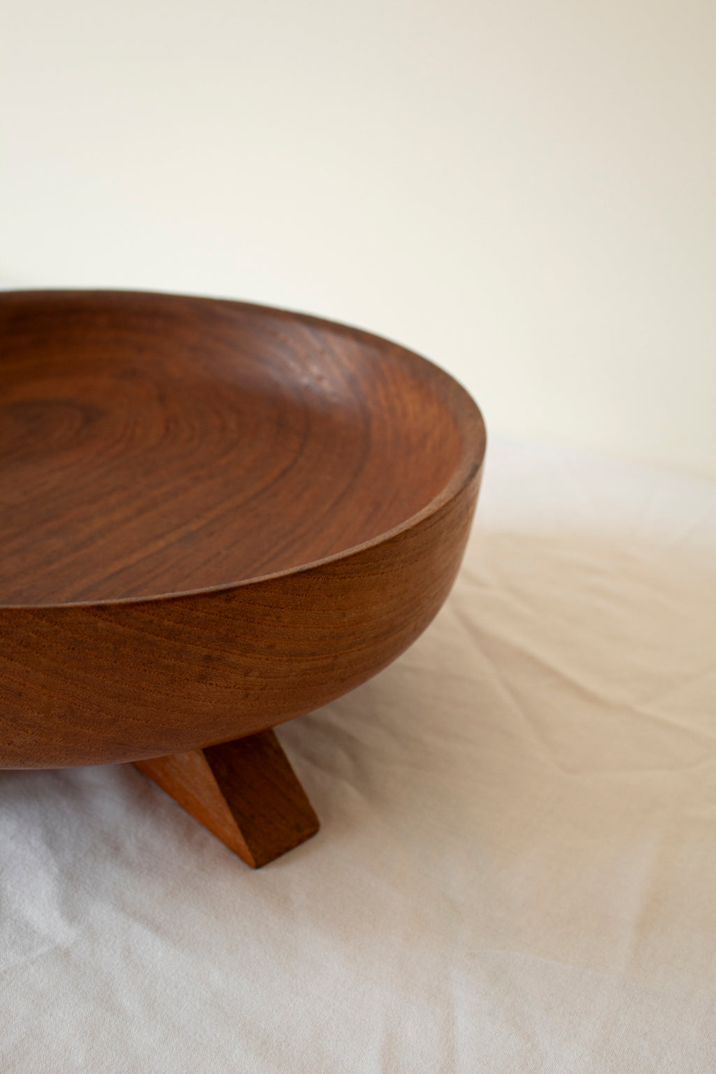 Dark Wooden Fruit Bowl