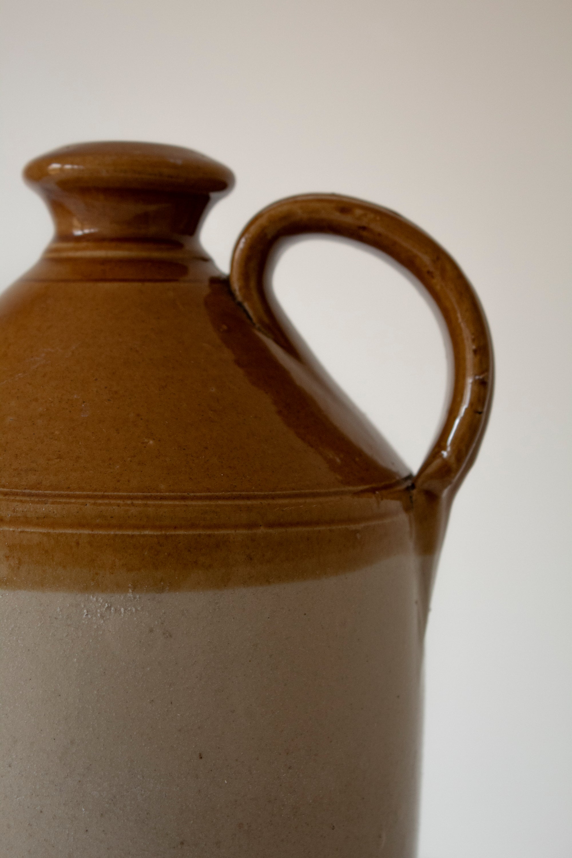 Two-Toned Glazed Stoneware Jug