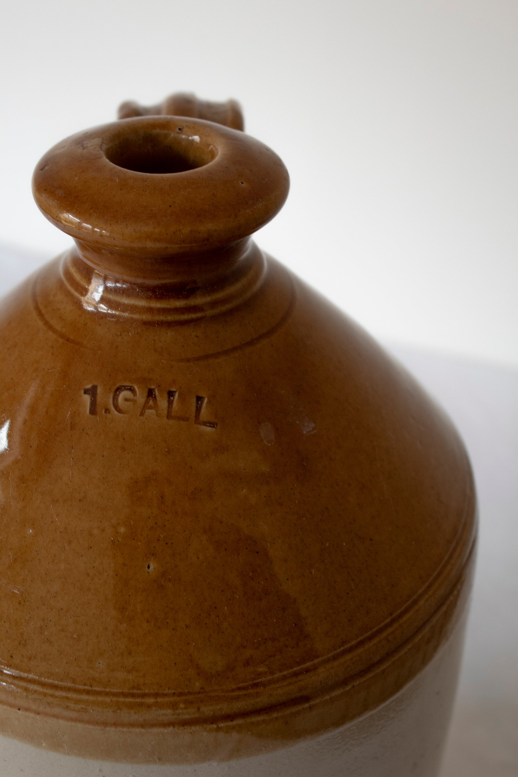 Two-Toned Glazed Stoneware Jug