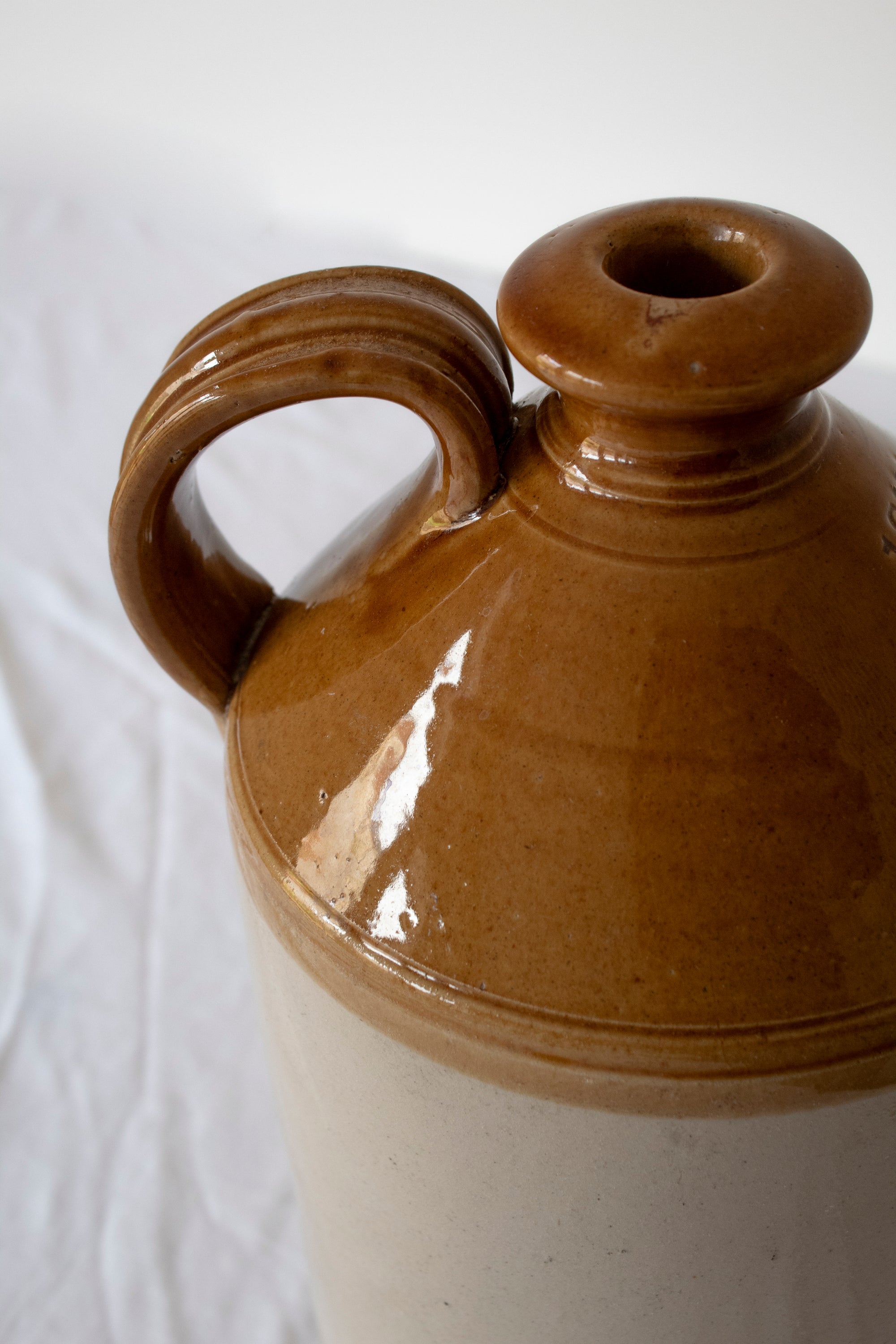 Two-Toned Glazed Stoneware Jug