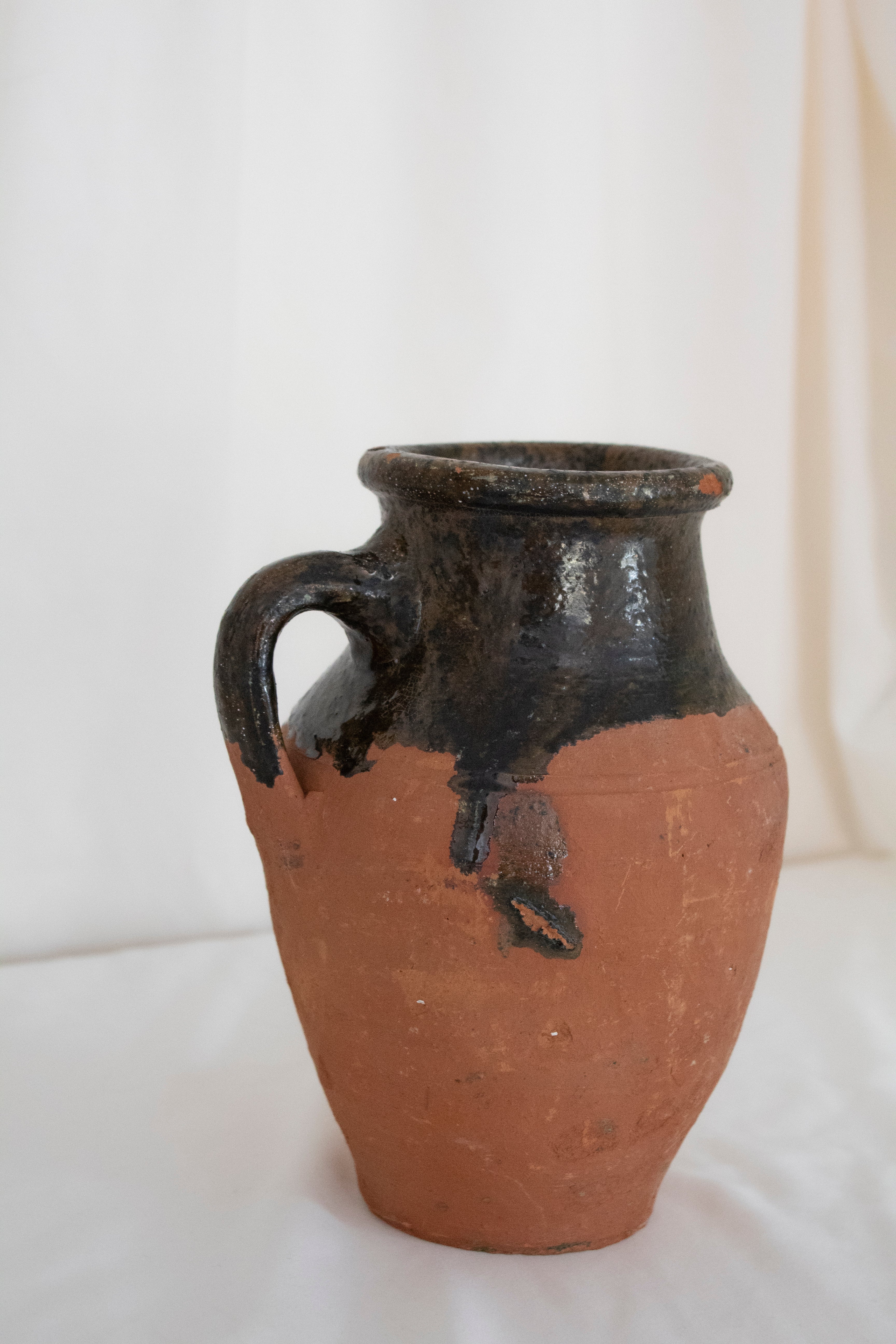 Brown Glazed Terracotta Jug