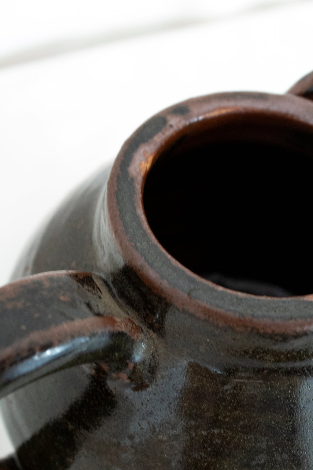 Two-Toned Brown Stoneware Teapot