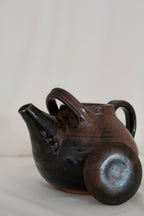 Two-Toned Brown Stoneware Teapot