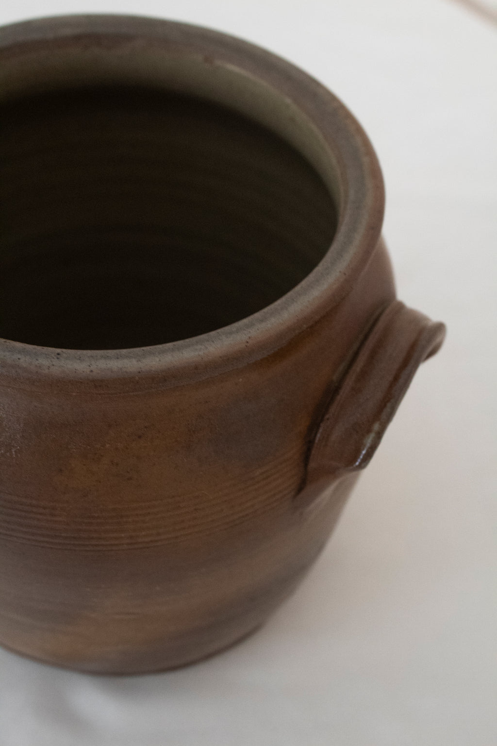 Brown Glazed Confit Pot