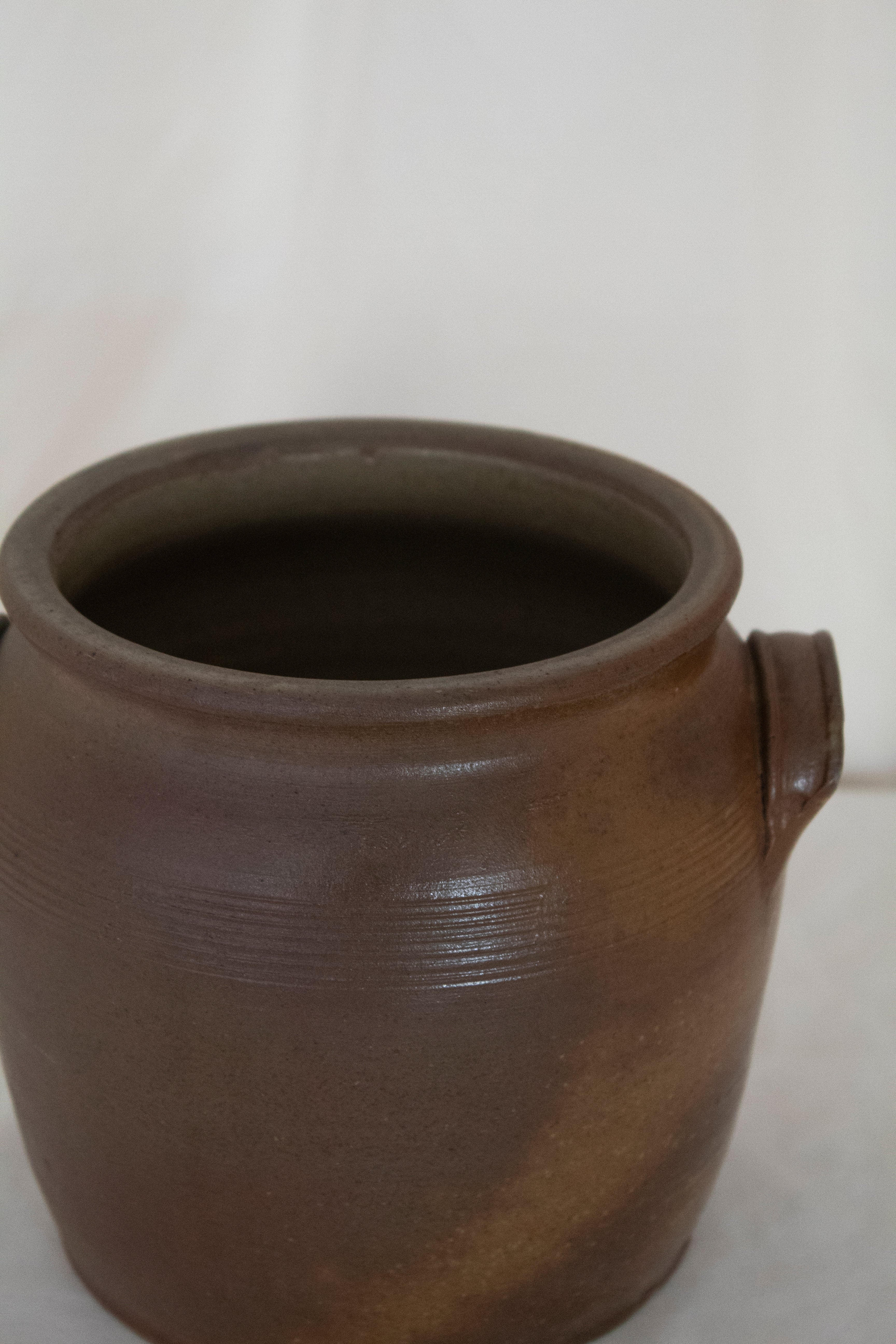 Brown Glazed Confit Pot