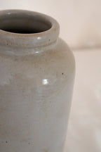 Beige Glazed Stoneware Jar