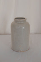 Beige Glazed Stoneware Jar