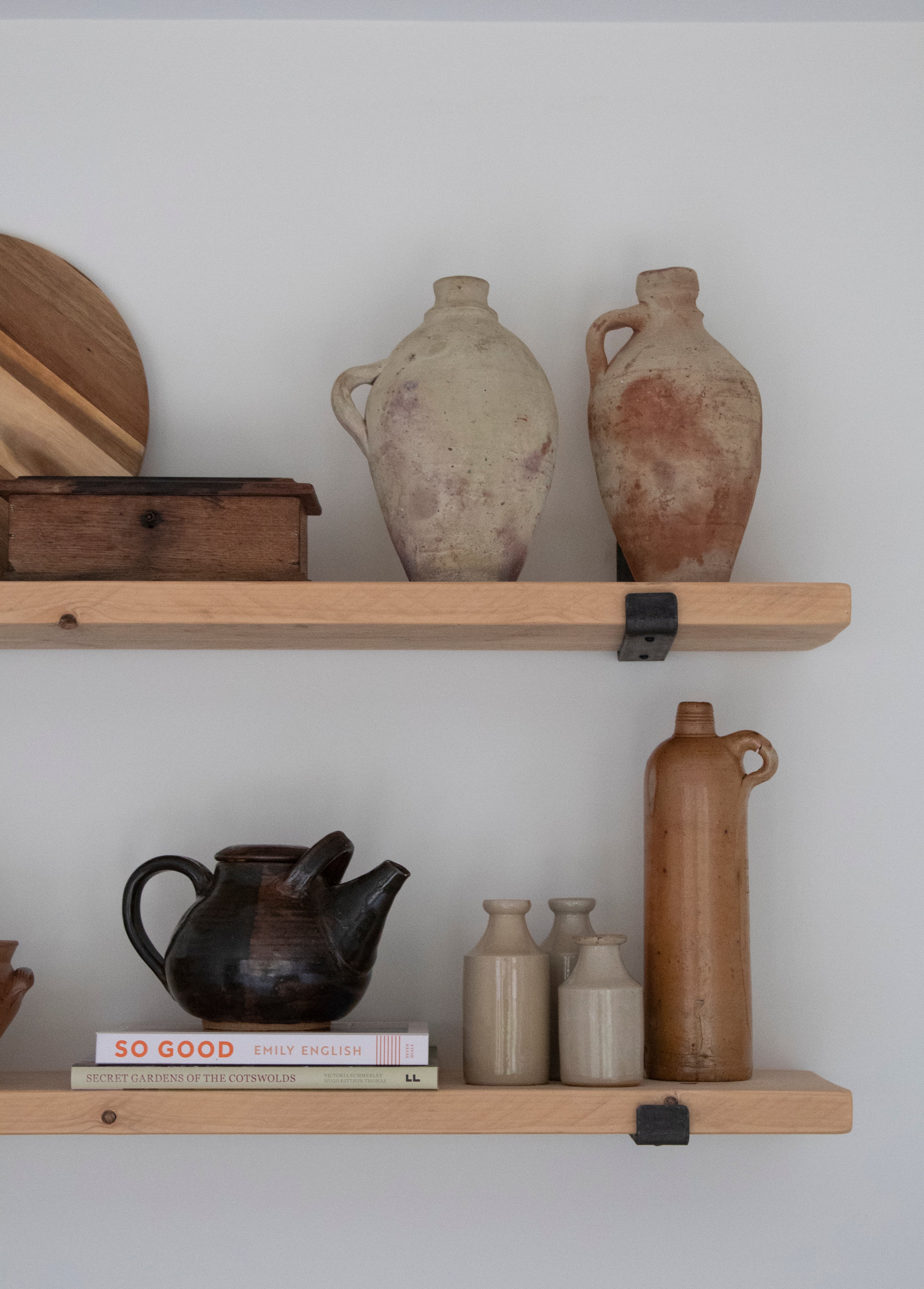 Small Cream Glazed Bottle