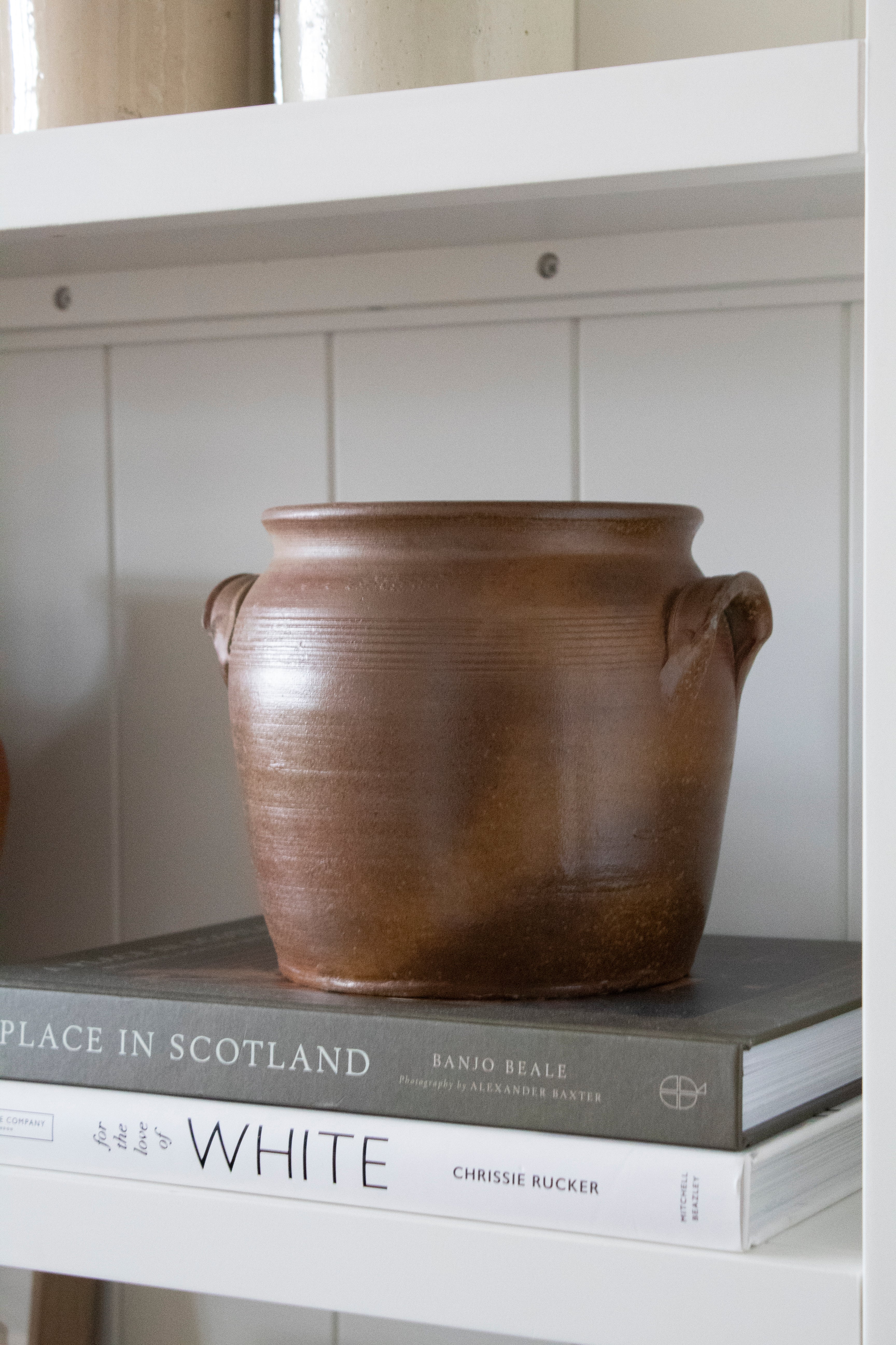 Brown Glazed Confit Pot