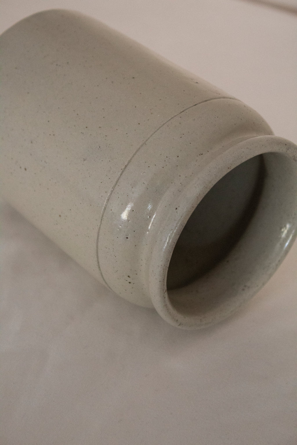 Pale Glazed Stoneware Jar - Gwynt