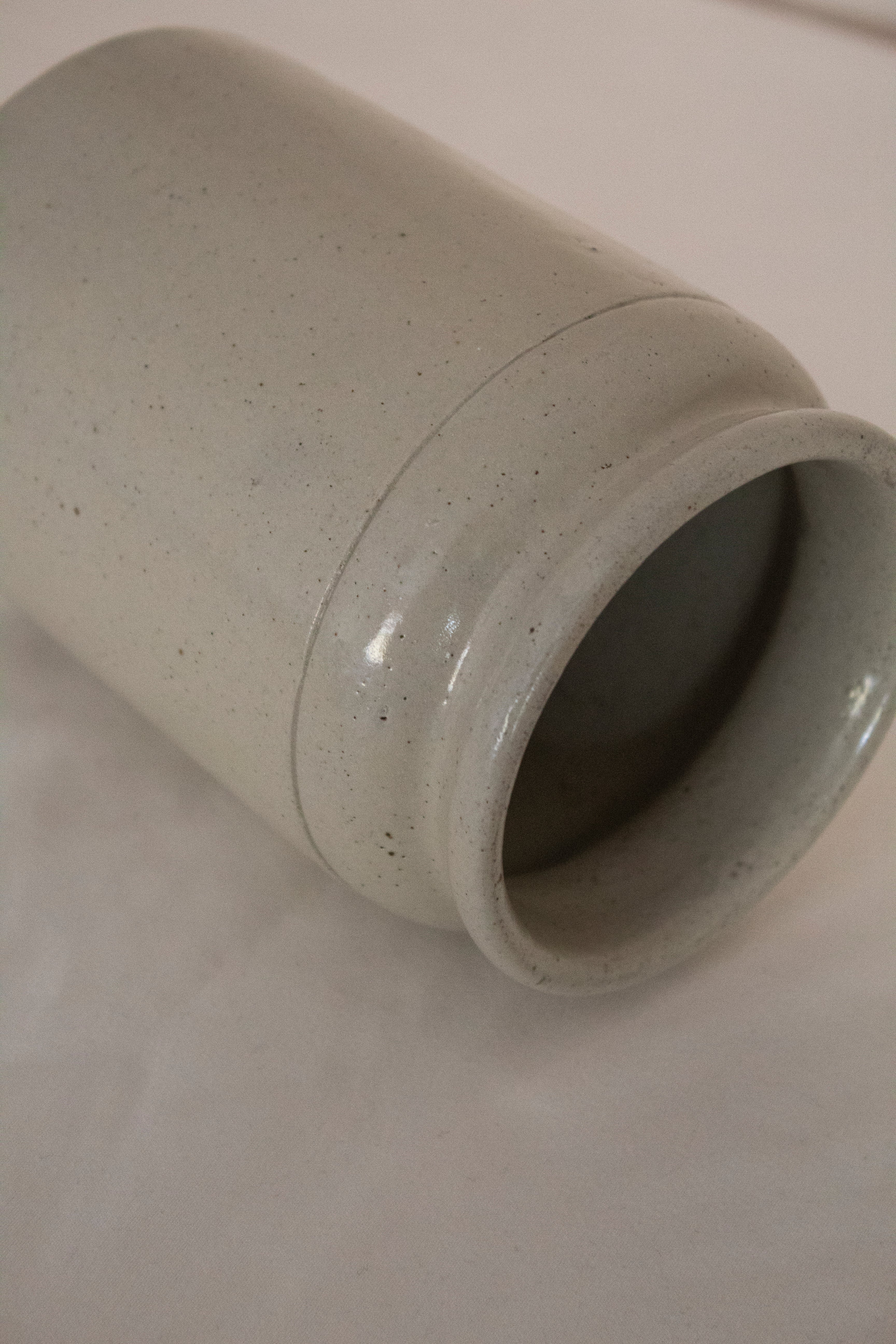 Pale Glazed Stoneware Jar - Gwynt