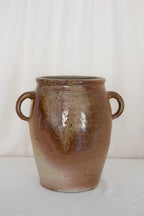 Large Glazed Stoneware Storage Pot