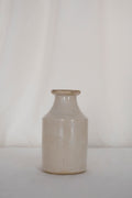 Small Cream Glazed Bottle