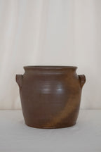 Brown Glazed Confit Pot