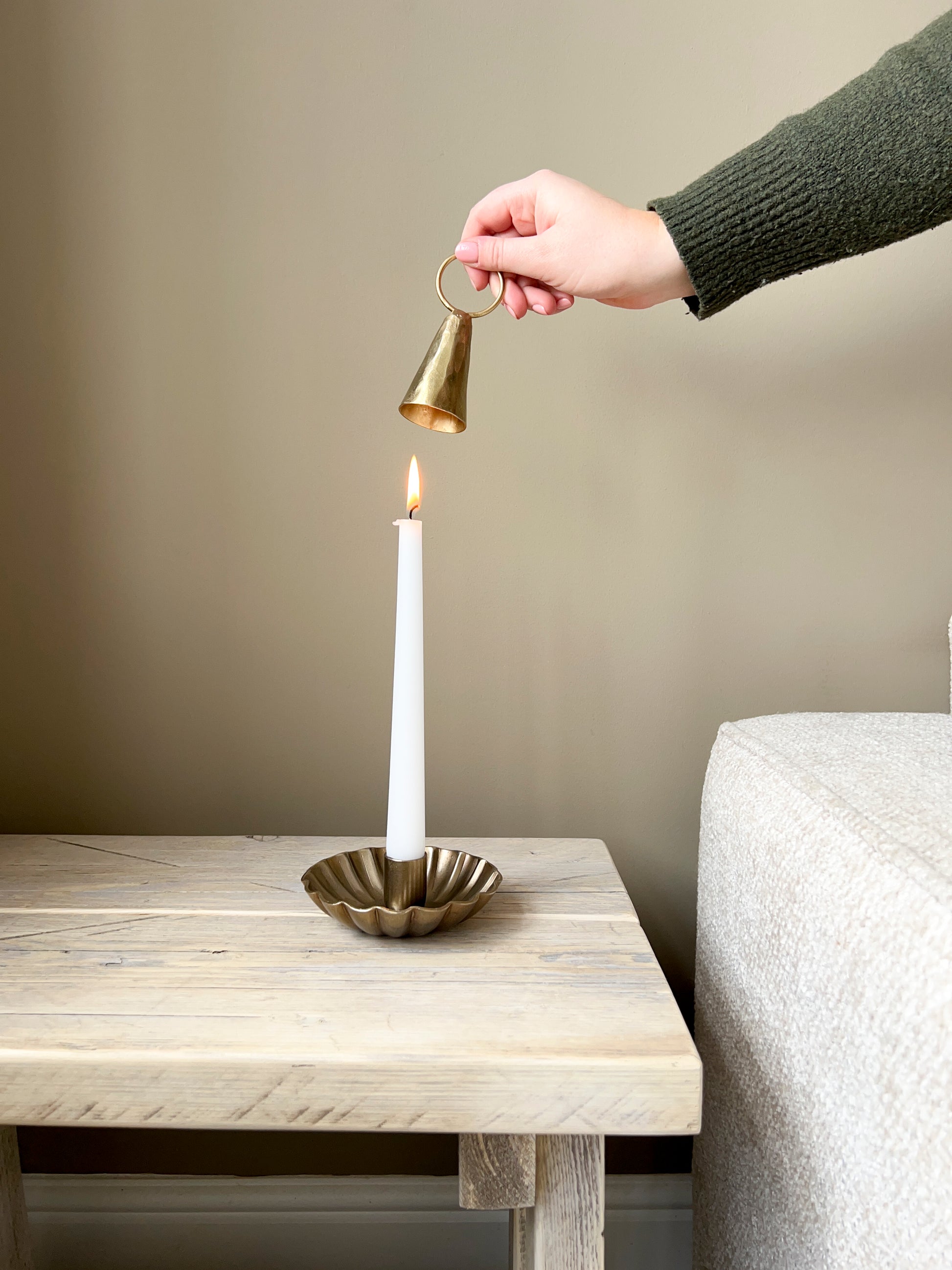 Betty Brass Bell Candle Snuffer