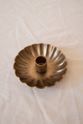 Maisy Scalloped Brass Candle Holder