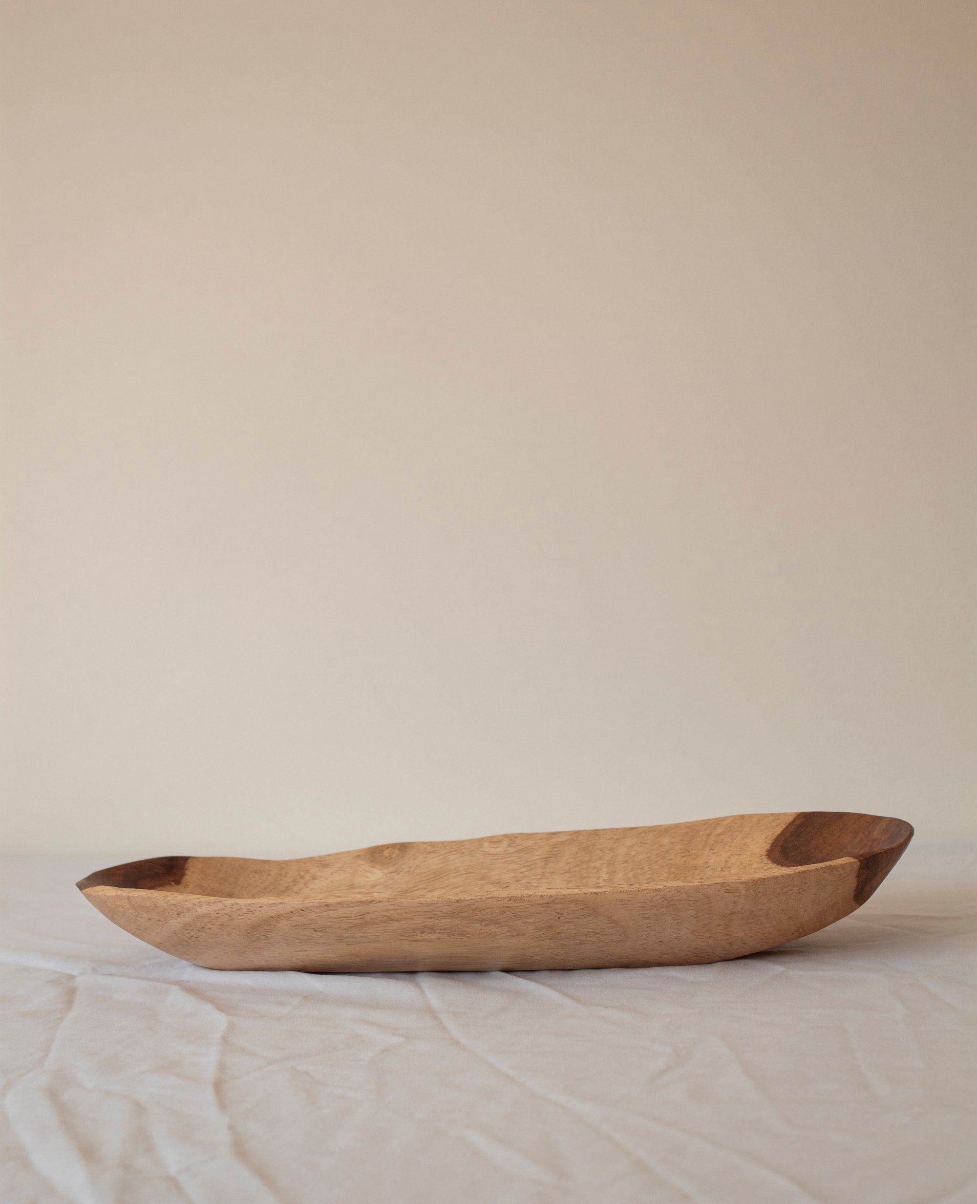 Handmade Two-Tone Wooden Bowl