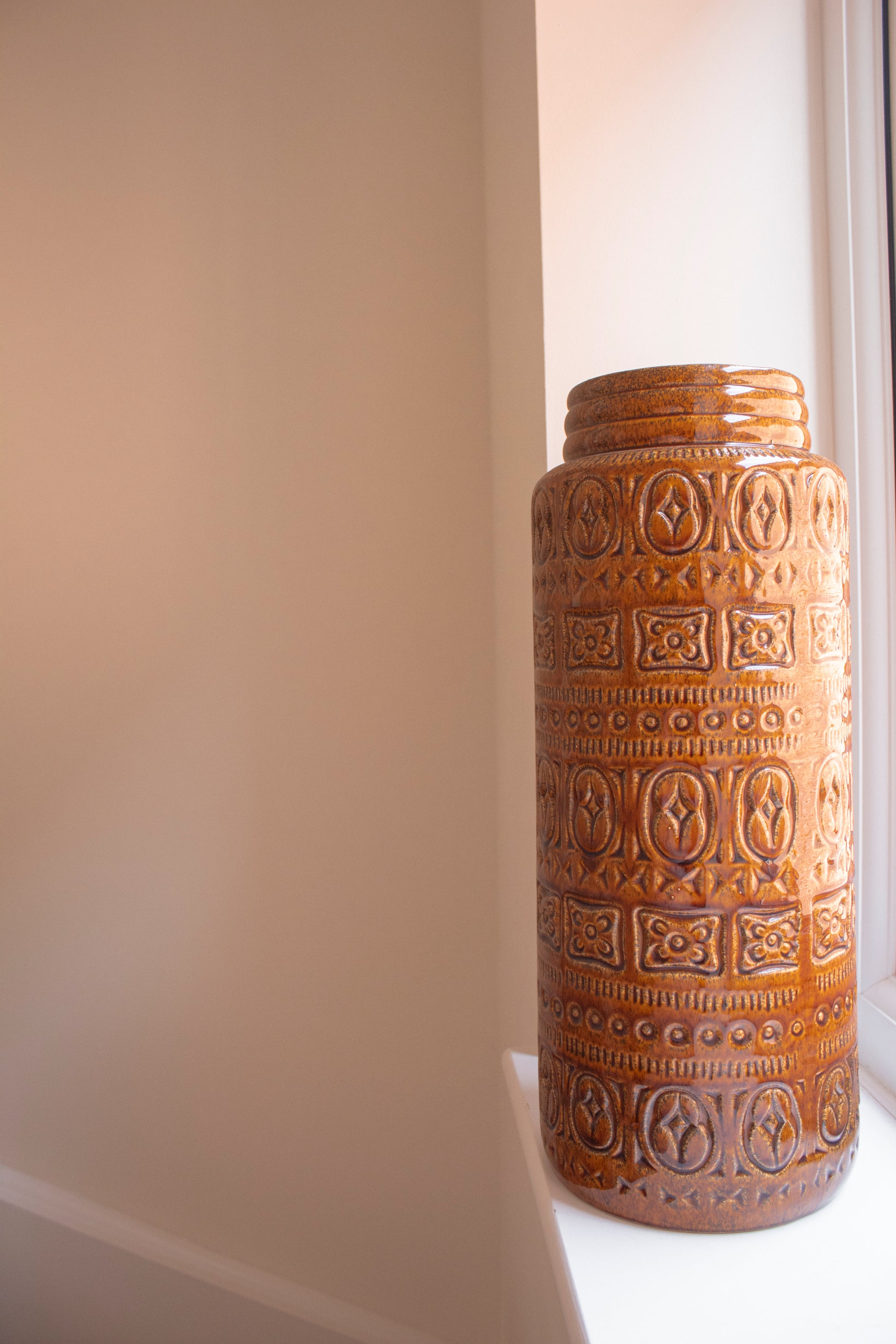 Speckled Burnt Orange Ceramic Vase