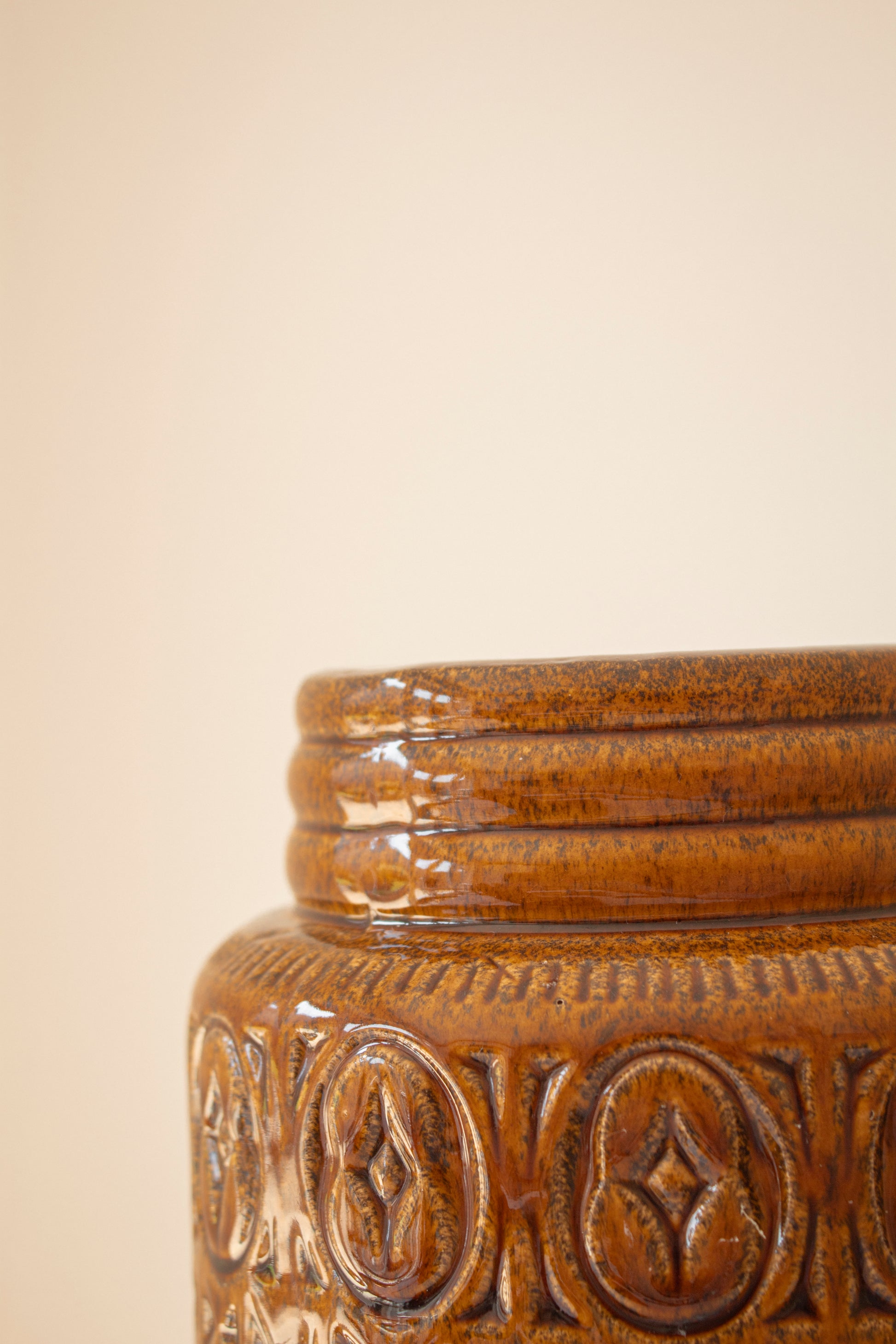 Speckled Burnt Orange Ceramic Vase