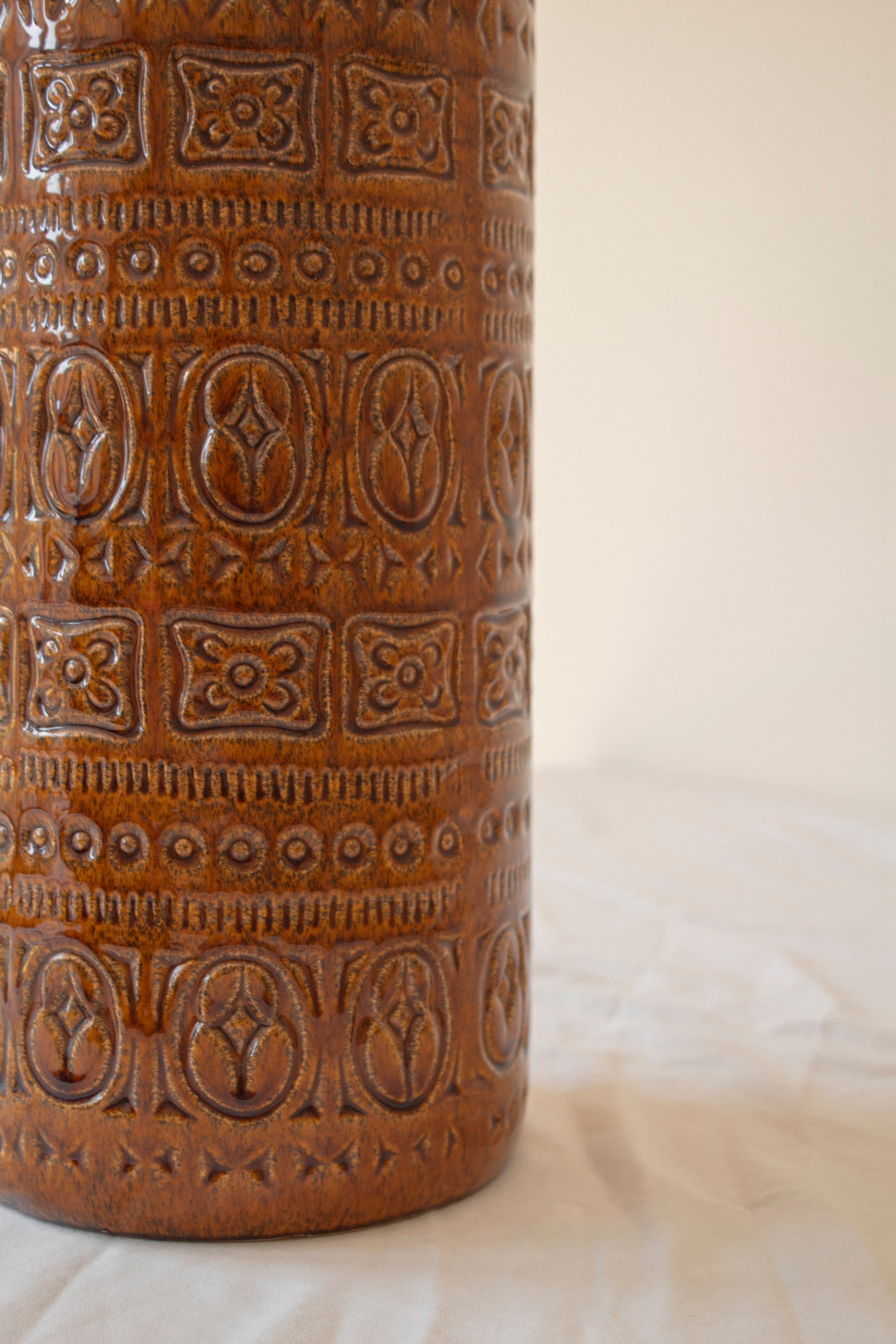 Speckled Burnt Orange Ceramic Vase