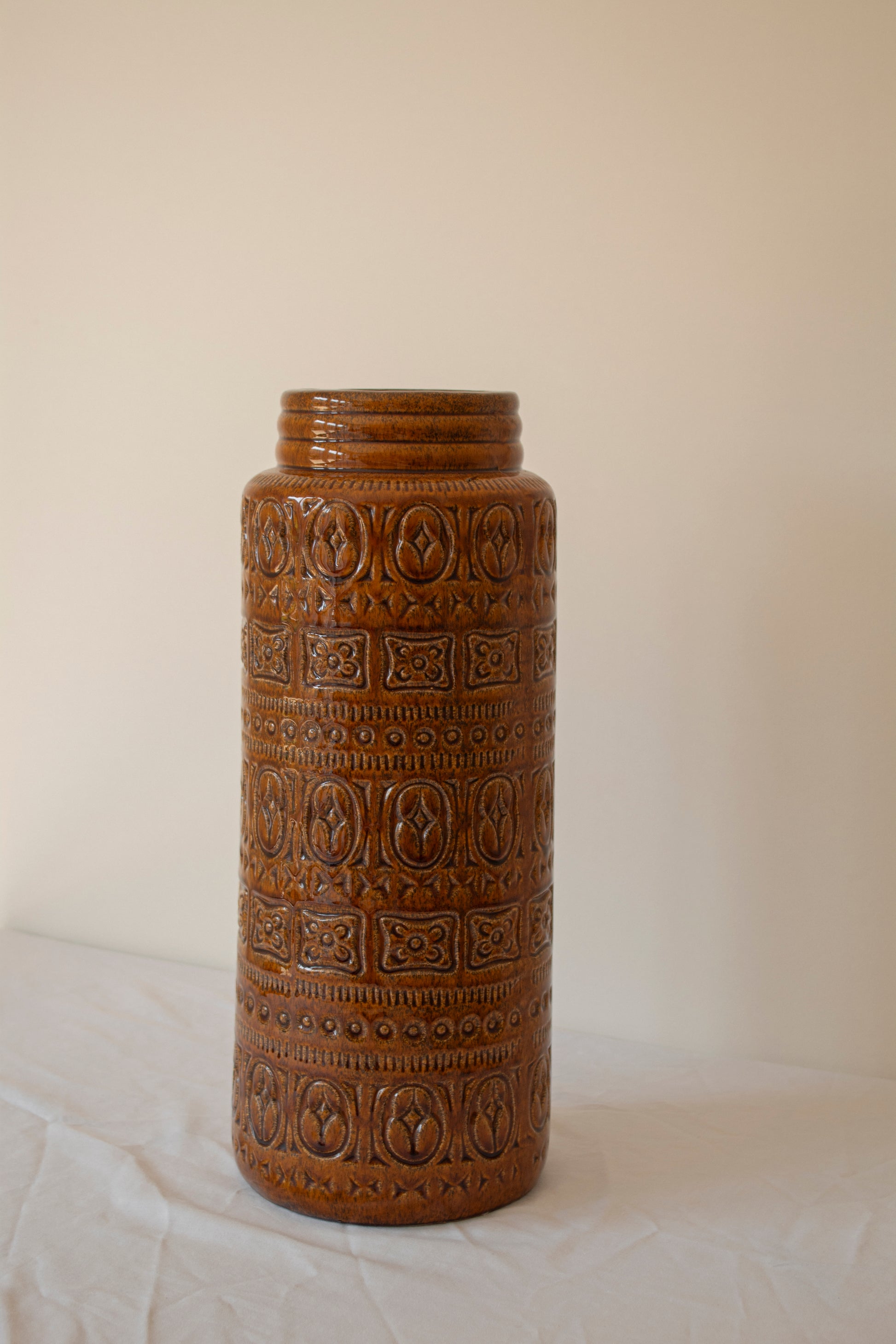 Speckled Burnt Orange Ceramic Vase