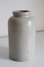 Beige Glazed Stoneware Jar