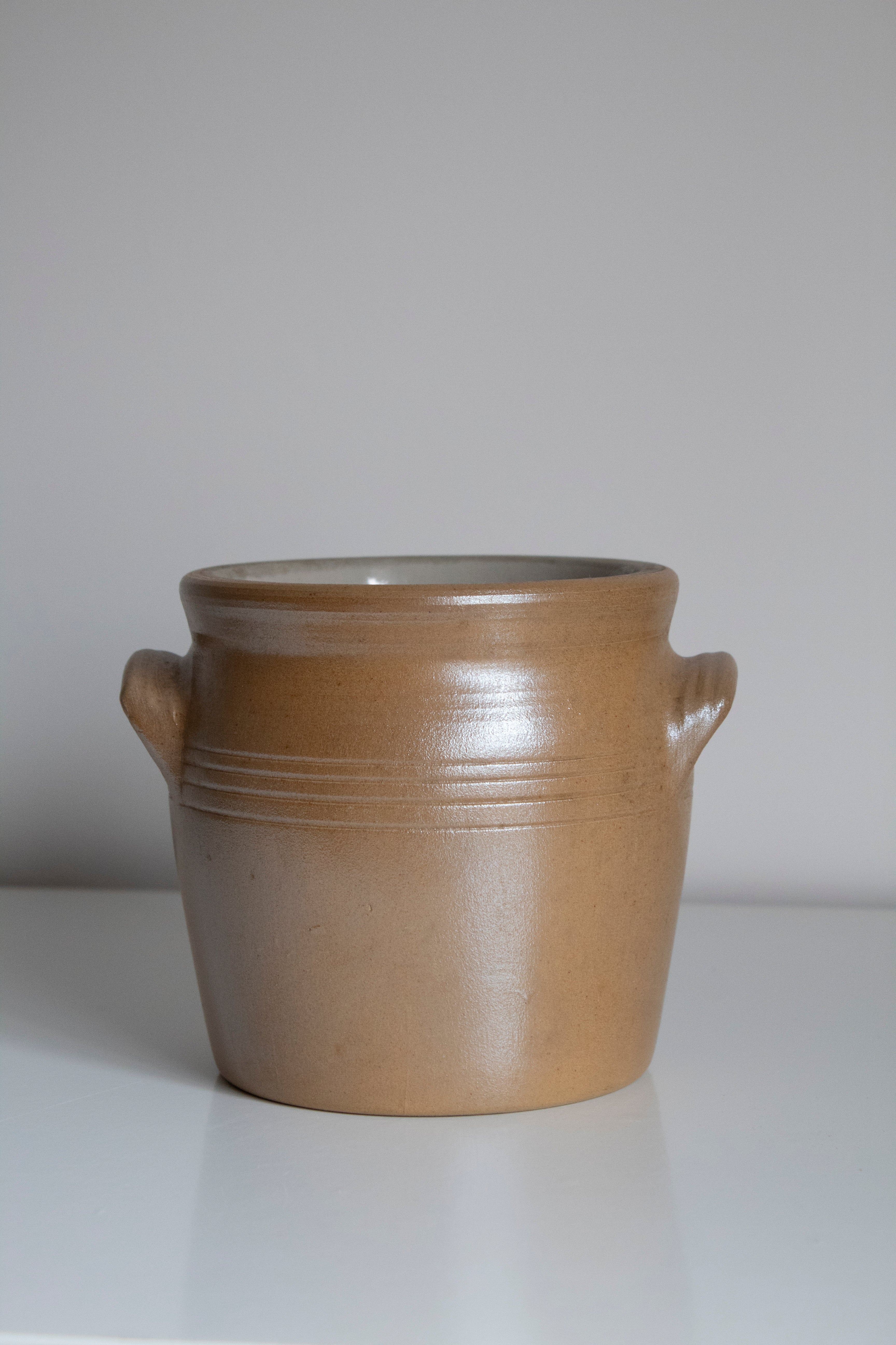 Brown Glazed Confit Pot