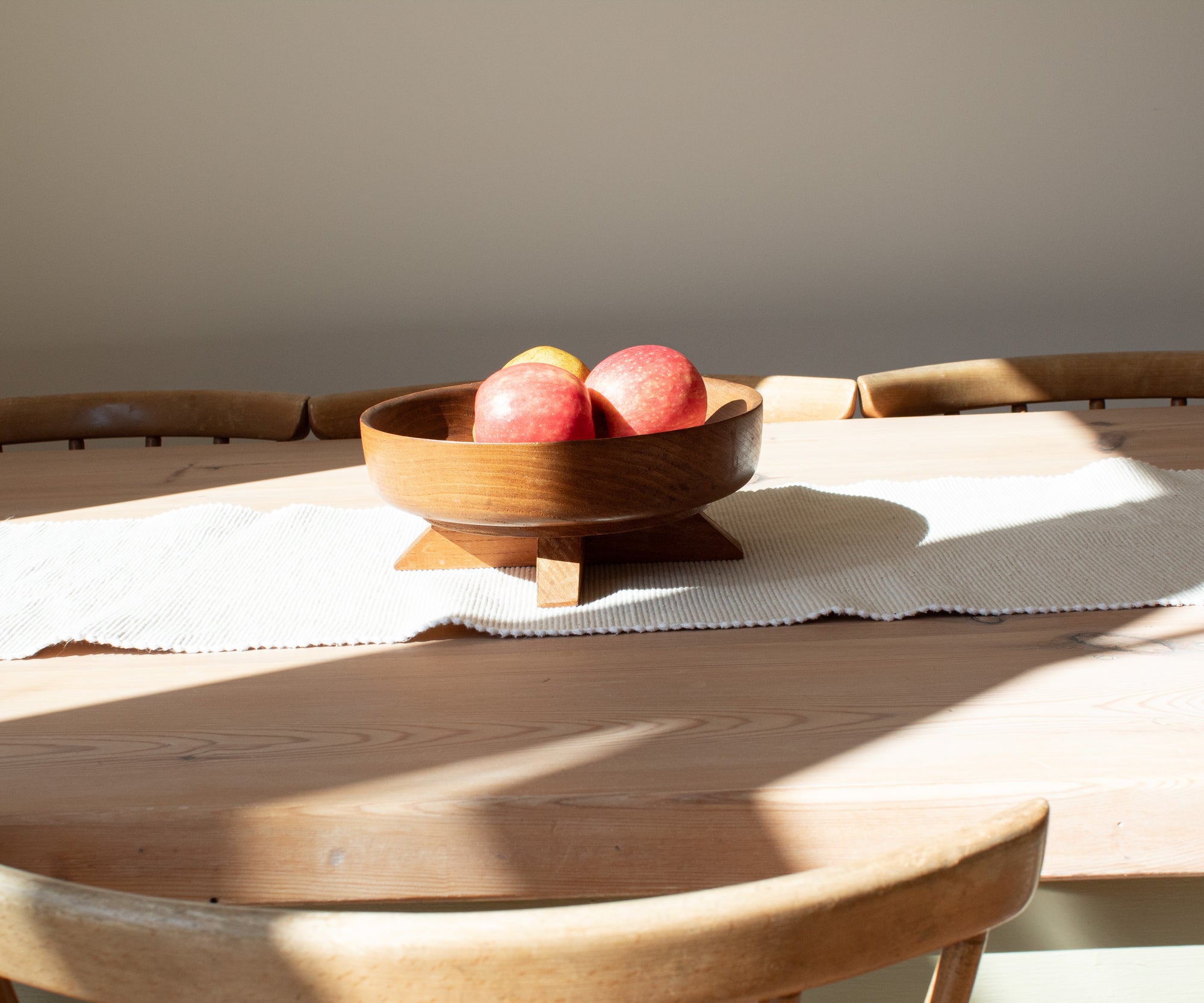 Dark Wooden Fruit Bowl