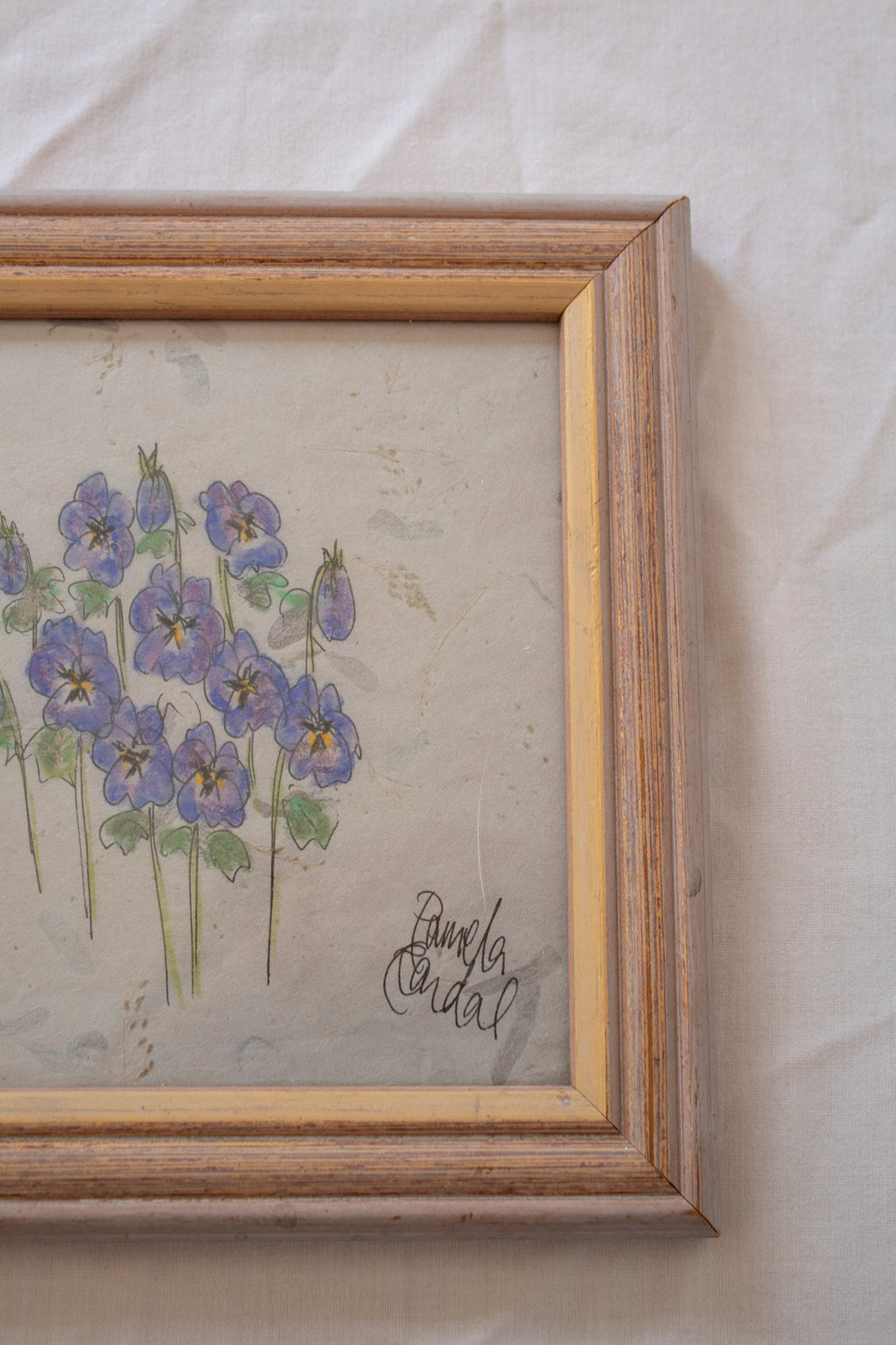 Original Watercolour of Pansies