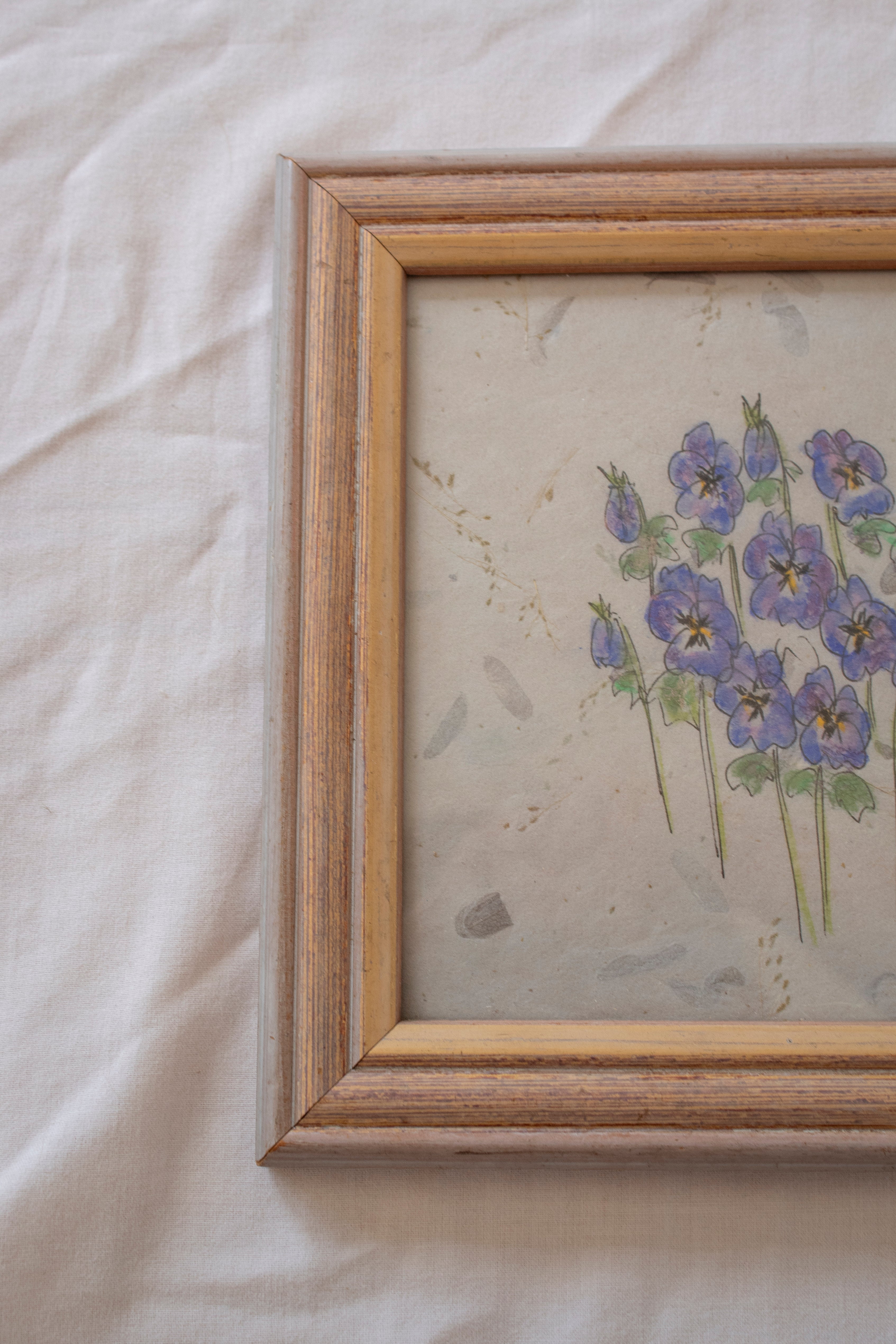 Original Watercolour of Pansies
