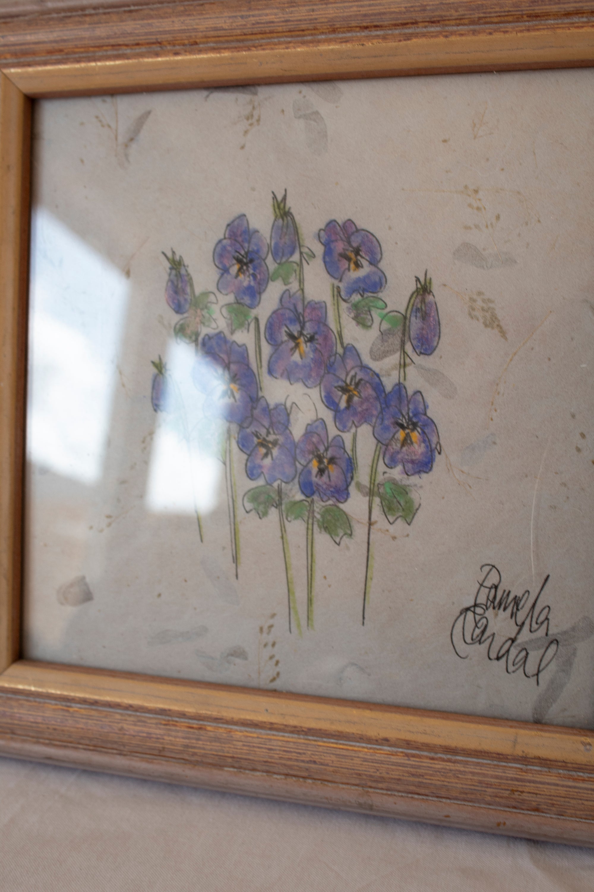 Original Watercolour of Pansies
