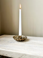 Maisy Scalloped Brass Candle Holder