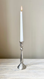 Efa Hammered Silver Candlestick