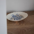 Ceramic Soap Dish with Blue Floral Pattern
