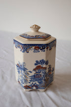 Blue Willow Footed Jar